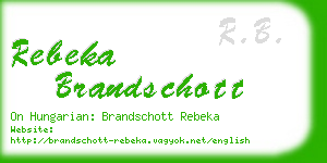 rebeka brandschott business card